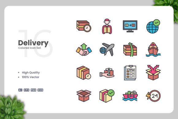 Delivery Color Icons Graphics