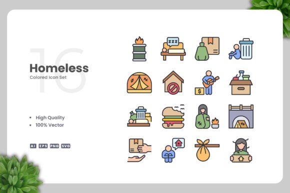 Homeless Colored Icons