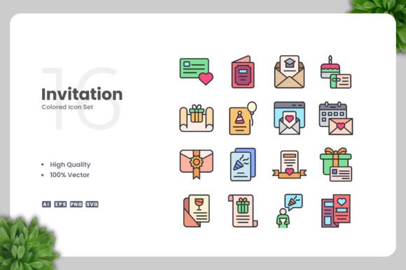 Invitation Colored Icons