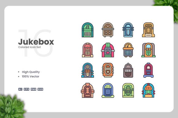 Jukebox Colored Icons for Modern Branding