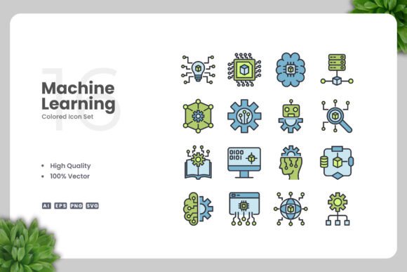 Machine Learning Colored Icon: A Graphic Asset for Modern Branding