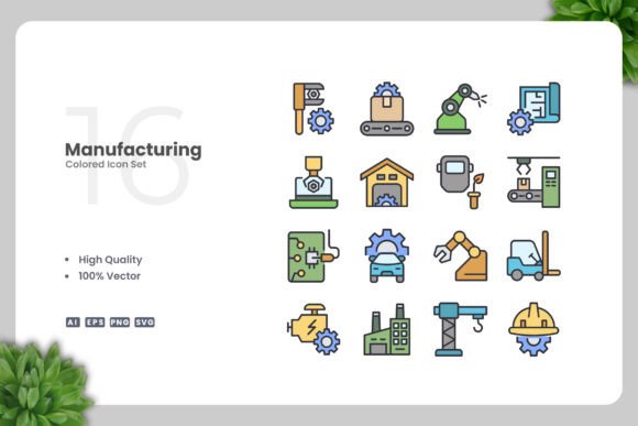 Manufacturing Colored Icons for Modern Design