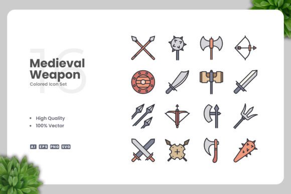 Medieval Weapon Graphics for Digital Selling