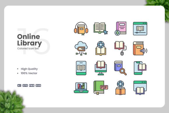 Online Library Colored Icons
