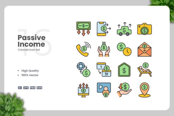 Passive Income Colored Icons