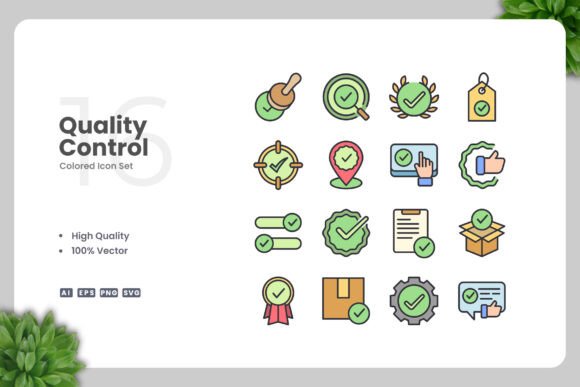 Quality Control Colored Icons